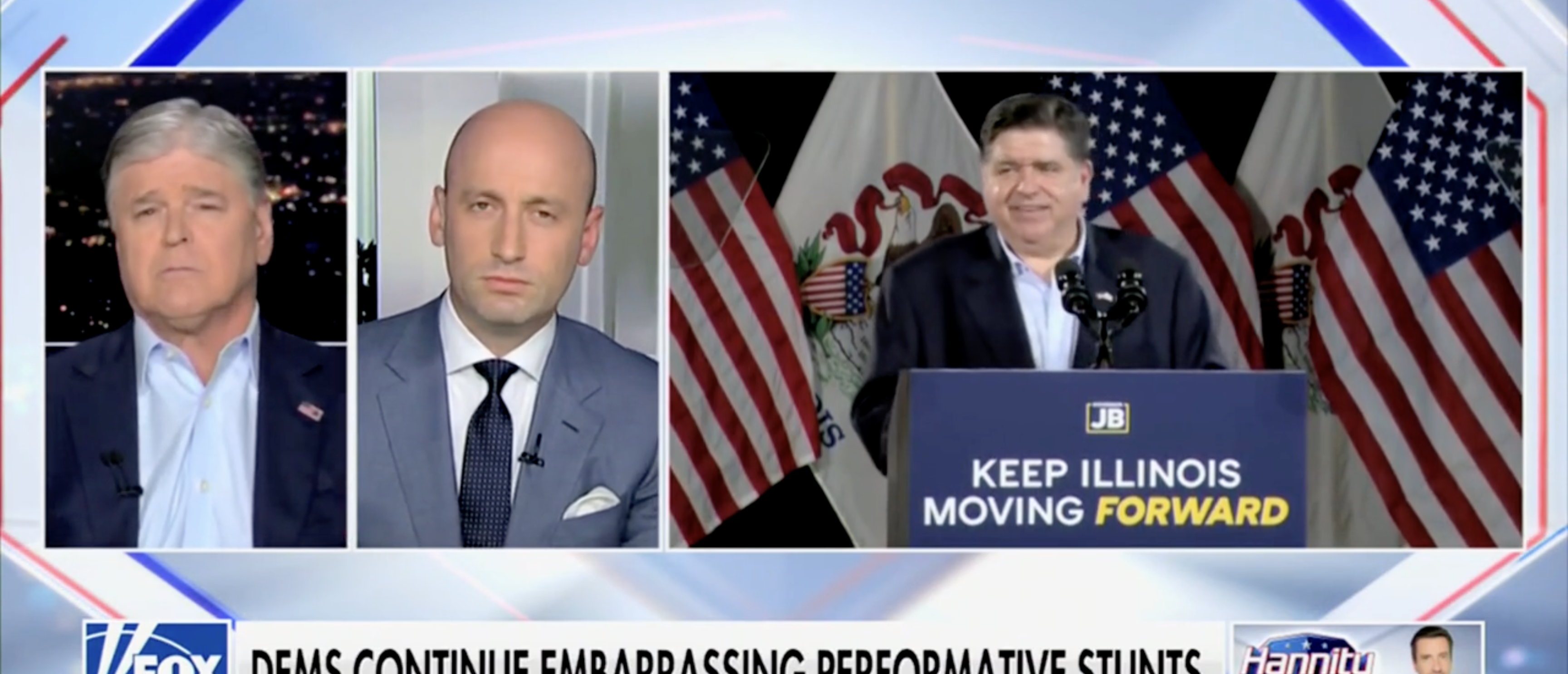 Stephen Miller on "Hannity" calling out Pritzker [Screenshot/Fox News/"Hannity"]